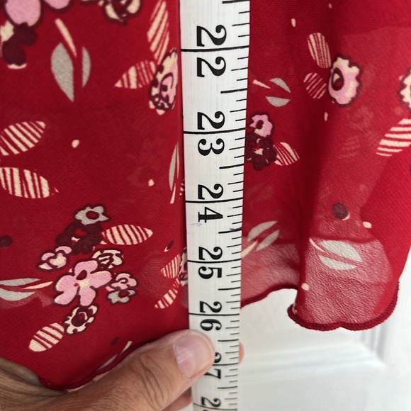 Lined Chiffon Elastic Waist Skirt  Size 14 - Picture 8 of 10